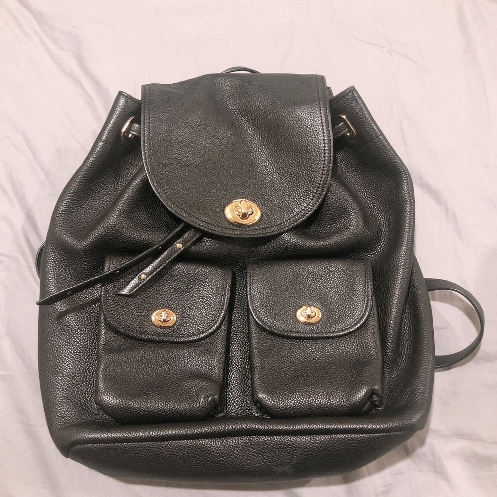 Like new coach backpack in black